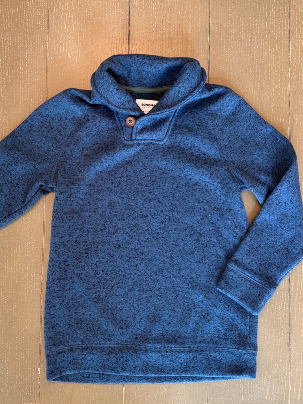 Sonoma Youth Boys’ Shawl-Neck Sweater • Size 8 • Cozy Winter Fleece Pullover